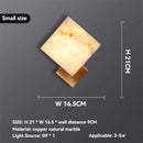 Axyaa Marble Wall Light: Modern Minimalist Nordic Square Alabaster Fixture