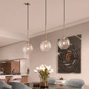 Axyaa Clear Glass Ball Pendant Chandelier for Dining Room, Bedroom & Kitchen