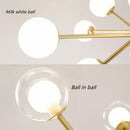 Axyaa Modern Glass Ball Chandelier for Living Room