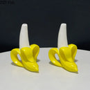 Axyaa Banana Ceramic Vase - Artificial Flowers Desk Decoration