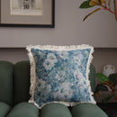 Axyaa Vintage Floral Oil Painting Pillow Cover with Jacquard Tassels