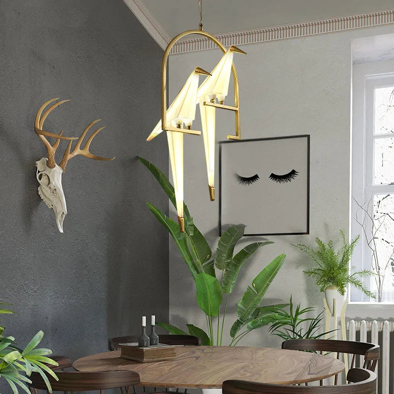 Axyaa Origami Bird Cage Pendant Light for Home Decor
