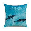 Axyaa Ocean Harmony Fall Pattern Cushion Cover for Sofa Bedroom Car