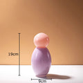 Colorful Glass Vase with Lid & Artificial Flowers by Axyaa - Room Decor Aesthetic