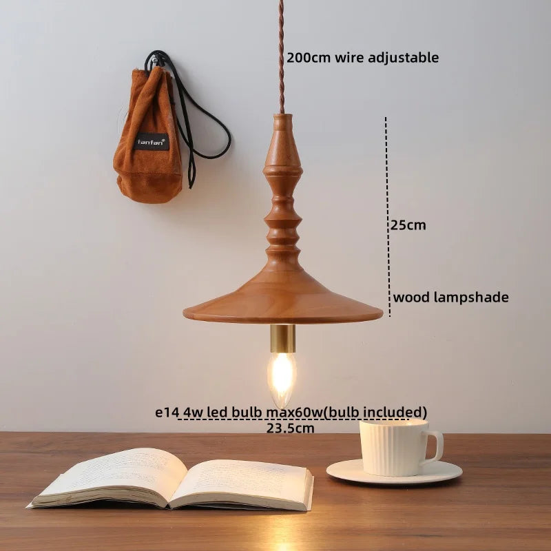 Axyaa Wood LED Pendant Chandelier Hanglampen
