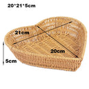 Axyaa Rattan Fruit Plate: Retro Woven Multipurpose Creative House Candy Holder
