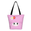 Axyaa Hello Kitty Tote Bag: Cute Kawaii Cartoon Top Handle Zipper Bag for Women