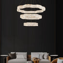 Axyaa Crystal Nordic Chandelier LED Pendant Light for Living Room