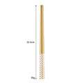 Axyaa Golden Stainless Steel Korean Chopsticks Set