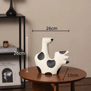 Axyaa Polka Dots Ceramic Vase: Chic Desk Decor for Flowers and Plants