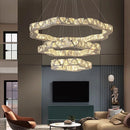 Axyaa Crystal Chandelier Stair Pendant Lamp Living Room Interior Lighting