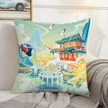Axyaa Chinese Landscape Pillowcase 40x40 50x50 Cushions Covers Home Decor