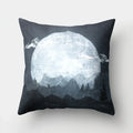Axyaa Spaceship Astronaut Polyester Throw Pillow Case for Home Decor
