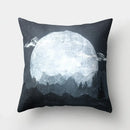 Axyaa Spaceship Astronaut Polyester Throw Pillow Case for Home Decor