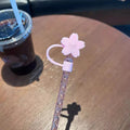 Axyaa Cute Bear Straw with Cat Claw Stoppers in Pink