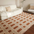 Axyaa Plaid Carpet Retro Rugs Fluffy Soft Lounge Plush Mat Home Large Area Thicken Rug