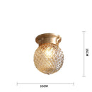 Axyaa Vintage Glass LED Ceiling Lights for Living Room, American Copper Finish