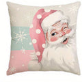 Axyaa Snowman & Santa Pillows Pattern Cushion Cover for Sofa, Bedroom, Car