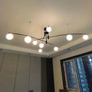 Axyaa Nordic Glass Chandelier for Dining Living Room - G9 LED Pendant Light Fixture