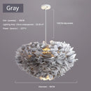 Axyaa Feather Pendant Lamp: Nordic Modern, Romantic, and Creative Bedroom Lighting
