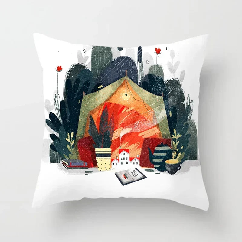 Axyaa Christmas Home Pillowcases Printed Bed Decoration Cushion Covers