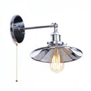 Axyaa Vintage Pull Chain LED Wall Lights Lens Stair Aisle Reading Bedside Lamp
