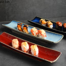 Axyaa Ceramic Sushi Plate Long Strip Plate Dim Sum Dish Molecular Cuisine Tableware