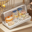 Axyaa Baby Bottle & Tableware Drying Rack with Dust-proof Lid and Water Cup Storage Box