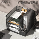 Axyaa Desktop Metal File Rack & Book Stand for Office Organization