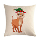 Axyaa Dog Linen Pillowcase for Sofa and Bedroom Décor