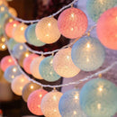 Axyaa Cotton Ball String Lights: Handmade Fairy Lights for Kids' Room, Weddings & Parties