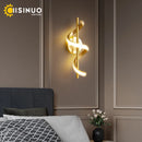 Axyaa Gold Copper LED Wall Sconce for Modern Reading Light