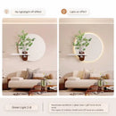 Axyaa Sandstone Vase & Green Plant Luminous Wall Painting with Wall Lamp