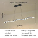 Axyaa LED Wave Pendant Lights: Modern, Creative Dining Room Chandeliers for Bar & Restaurant