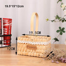 Axyaa Mini Woven Flower Basket Handmade DIY Dollhouse Decor Miniature Paper Vine