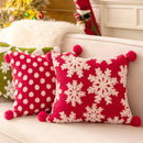 Axyaa Jacquard Christmas Sofa Pillowcase Cojines 45x45cm