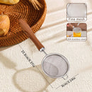 Axyaa Stainless Steel Fine Mesh Colander with Plastic Handle - Kitchen Strainer