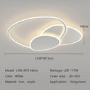 Axyaa Modern Oval LED Ceiling Lamp for Living Room, Bedroom, Kitchen, Indoor Lighting