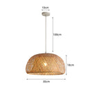 Axyaa Rattan Bamboo Pendant Light for Dinning Room Chandelier and Kitchen Lighting