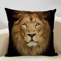 Axyaa Tiger Lion Linen Pillowcase 45x45cm Decorative Cushion Cover for Living Room