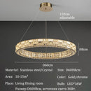 Axyaa Lux Crystal Chandeliers: Nordic Style LED Pendant Ceiling Lamps & Home Decor Lighting