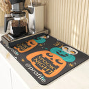 Axyaa Pumpkin Printing Silicone Coasters for Halloween Style Kitchen Décor