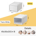 Axyaa Wardrobe Drawer Organizer Clear Plastic Stackable Storage Box
