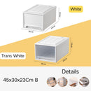Axyaa Wardrobe Drawer Organizer Clear Plastic Stackable Storage Box