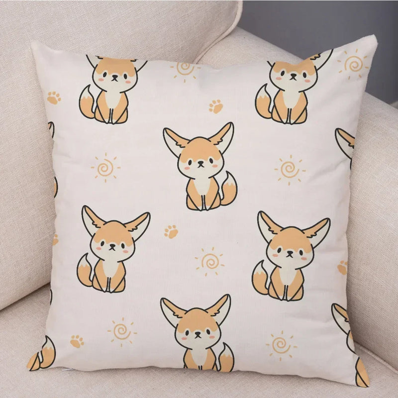 Axyaa Cartoon Animal Cushion Cover: 45*45cm for Living Room, Sofa, Car, Children's Room