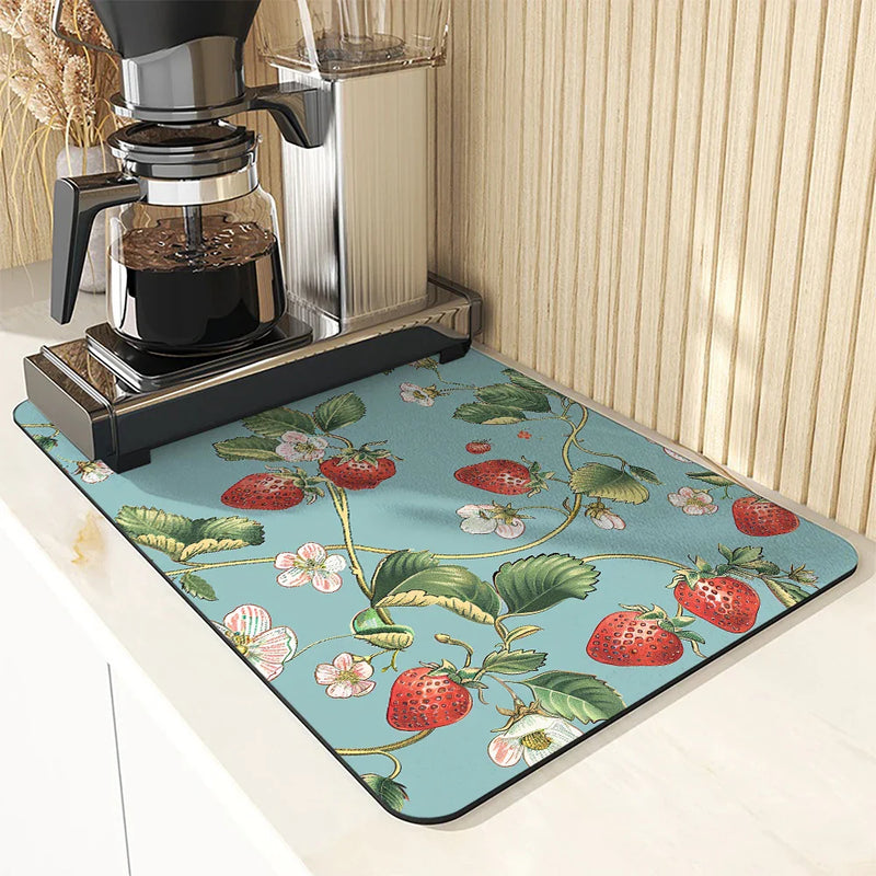 Axyaa Silicone Drying Mat - Non-Slip Heat Resistant Counter Pad