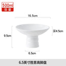 Axyaa White Ceramic Saucer Plate Set for High-End Dining Experience