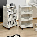 Axyaa Multi-layer Floor-standing Bookcase with Wheels