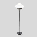 Axyaa Glass Floor Lamp Orange Red LED Metal Light Retro Egg Tart Table Lamp