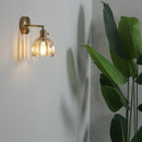 Axyaa Retro Flowers Glass Wall Lamp for Bedroom Study & Bedside, Nordic Modern Style